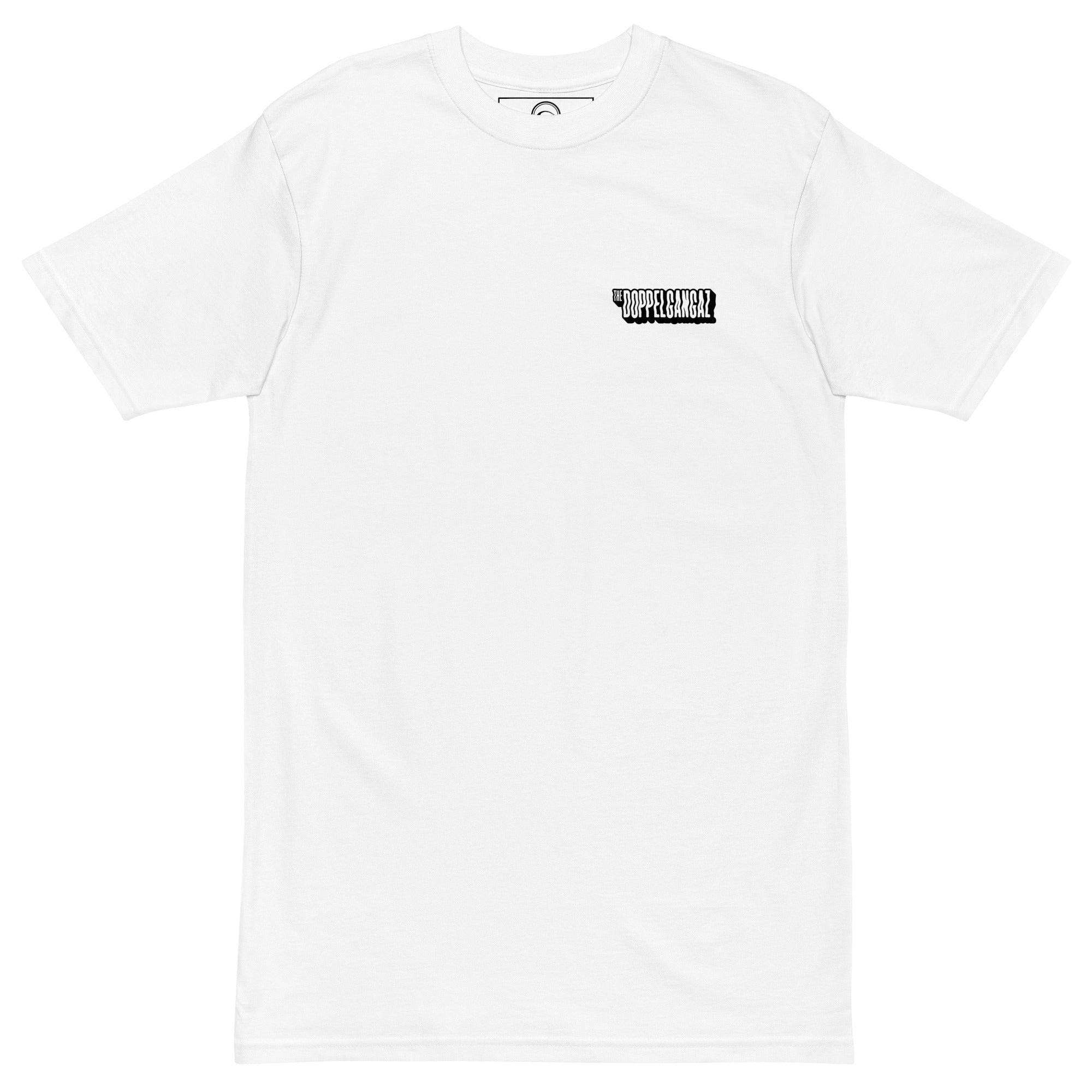 トップス THEREDTHPREAD print tee 2 toys white Dopp Duo Tee (White) – The Doppelgangaz