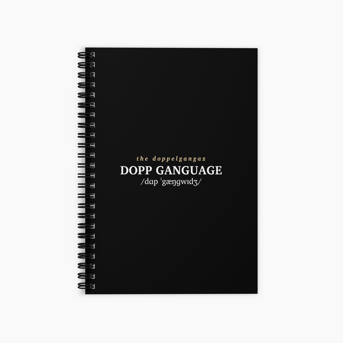 Dopp Ganguage Ruled Line Spiral Notebook (Black)
